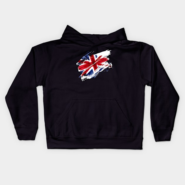 United Kingdom Flag England London Uk Kids Hoodie by MooonTees